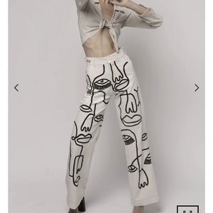 Maison Les Enerves Linen Blend Pants